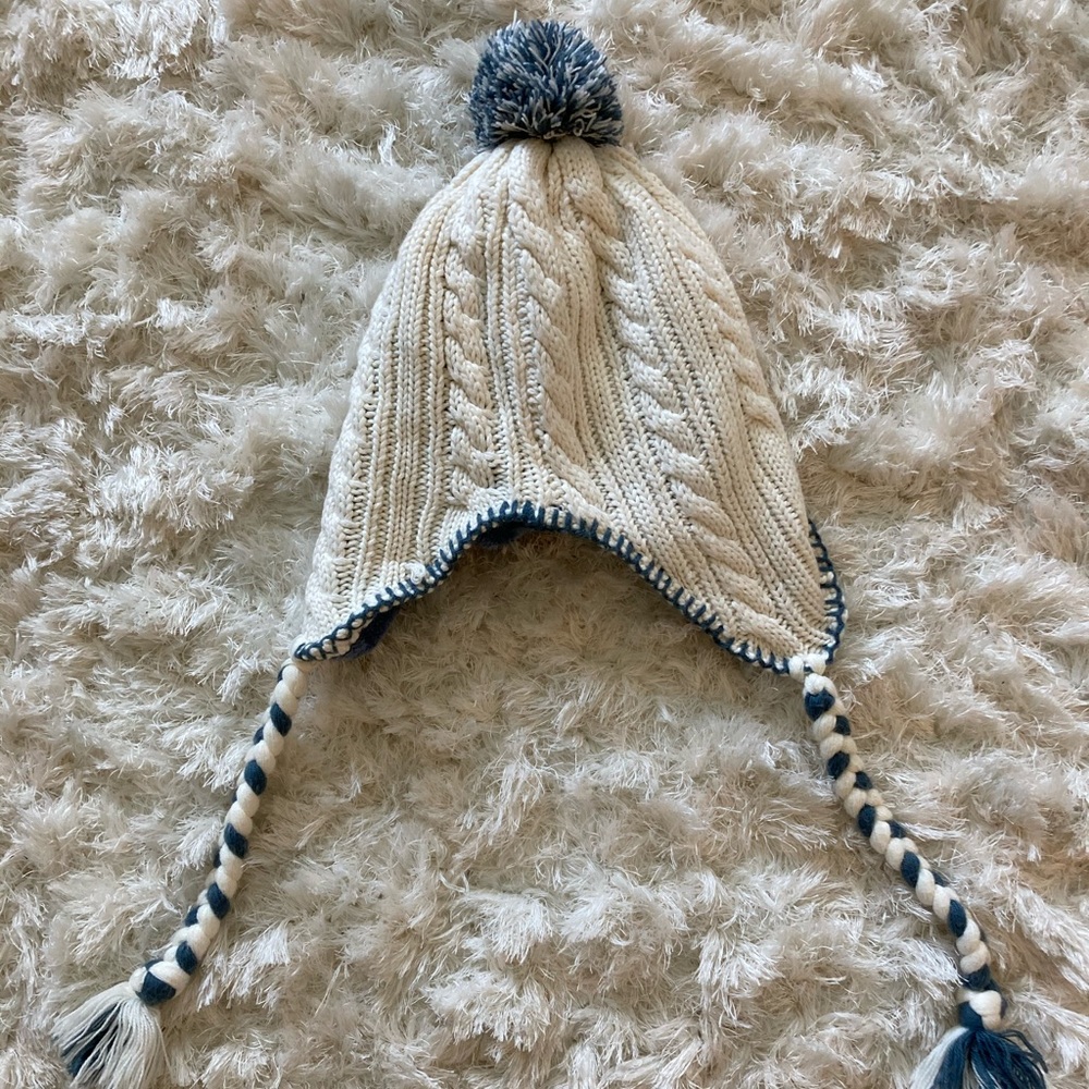 Mountain Hardwear Fleece Lined Pom Ear Flap Beanie